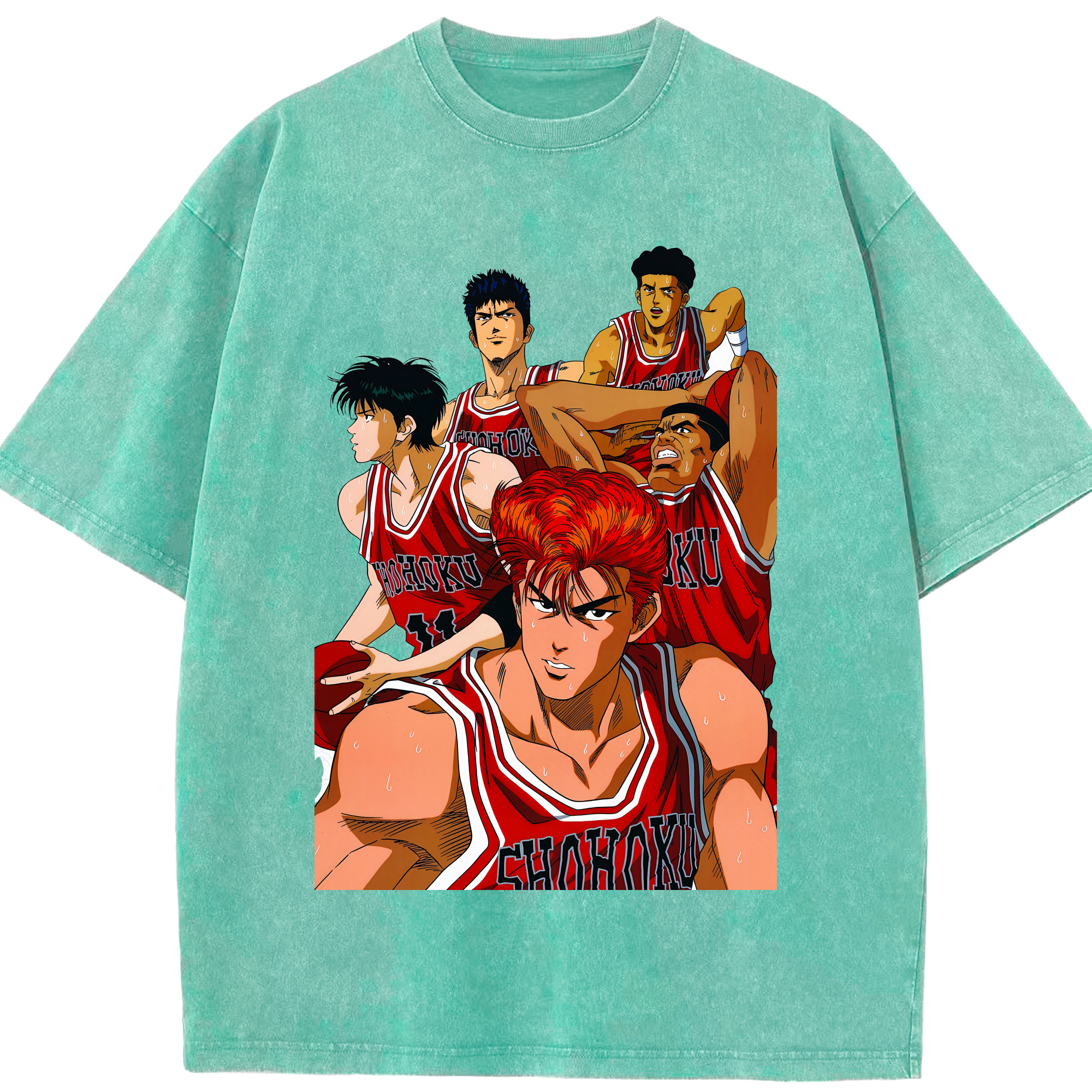 （画像用） SLAM DUNK／スラムダンク 綿100% ヴィンテージ風 半袖Tシャツ（フロントプリント）